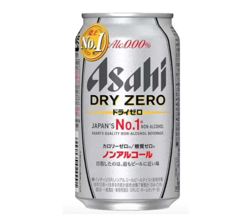Asahi Dry Zero (Non Alcoholic Beer) 350ml - Image 2