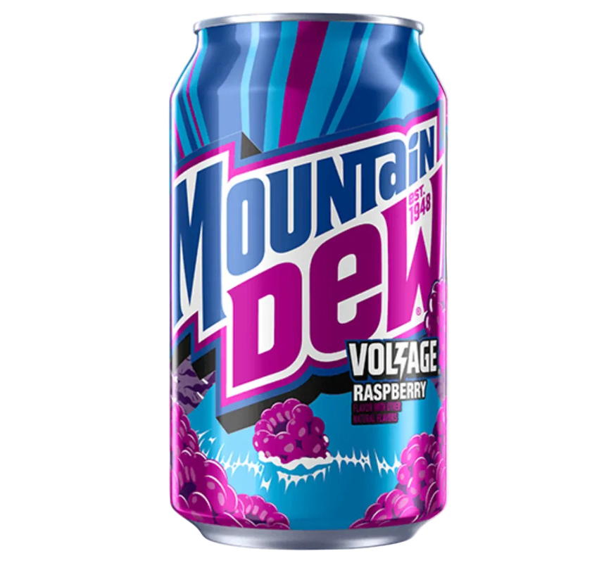 Mountain Dew Voltage Raspberry Framboise 355ml