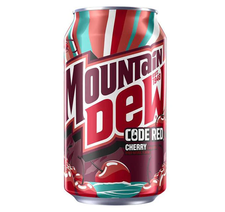 Mountain Dew Code Red Cherry Cerise 355ml