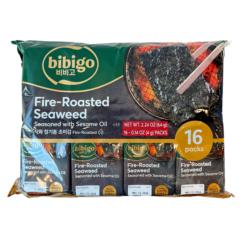 Bibigo Fire Roasted Seaweed (16 packs)