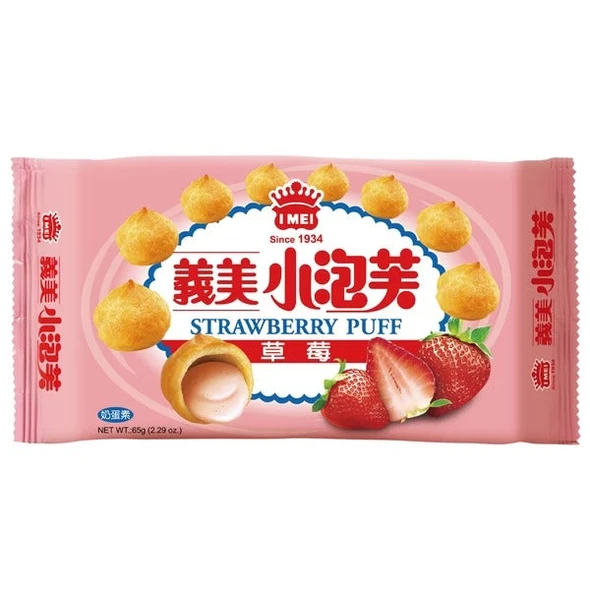 I-Mei Cream Puff Strawberry Flavor 57g
