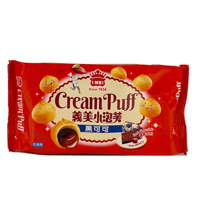 I-Mei Cream Puff Dark Chocolate Flavor 57g