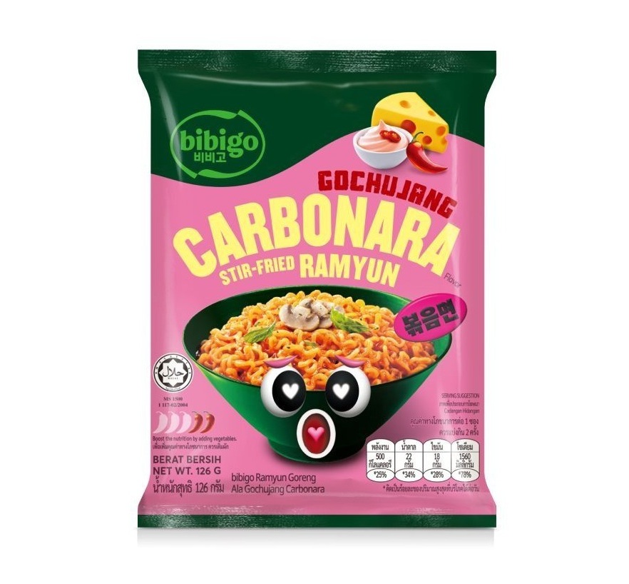 Bibigo Stir-Fried Gochujang Carbonara Ramyun 126g
