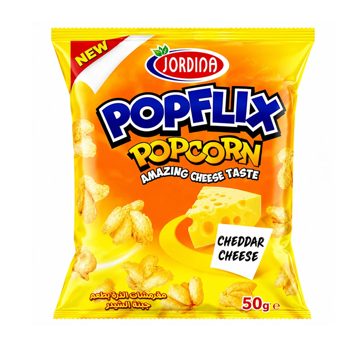 Jordina Popflix Popcorn Cheddar Cheese Flavour 50g