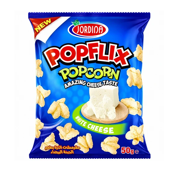Jordina Popflix Popcorn White Cheese Flavour 50g