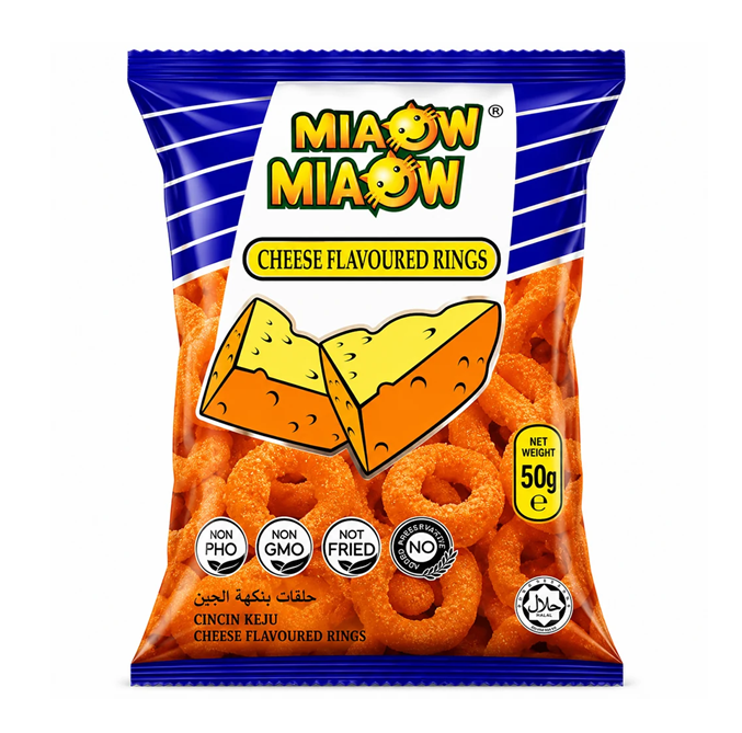 Miaow-Miaow Cheese Flavoured Rings 50g