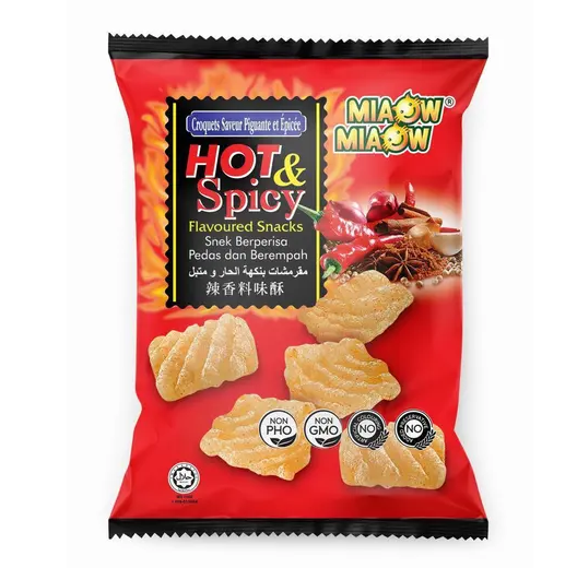 Miaow-Miaow Hot & Spicy Flavoured Snack 50g